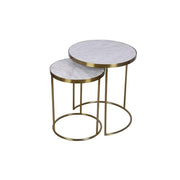 Harlo Round Marble Nesting Tables