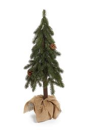 Xmas Tree Pencil Burlap Base GR 16x67H