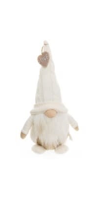Gnome w/Heart Hat - White