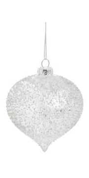 Glass Bauble, White