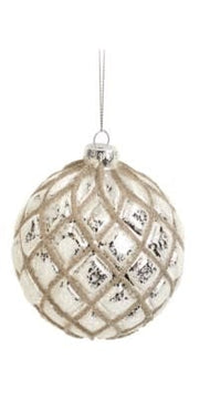 Glass Bauble, Silver