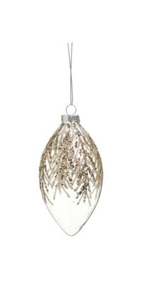 Finial Mini Leaves Glass Ornament