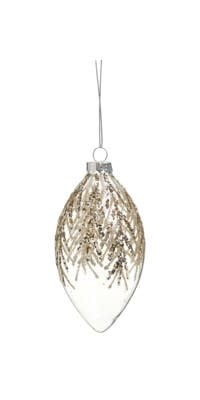 Finial Mini Leaves Glass Ornament