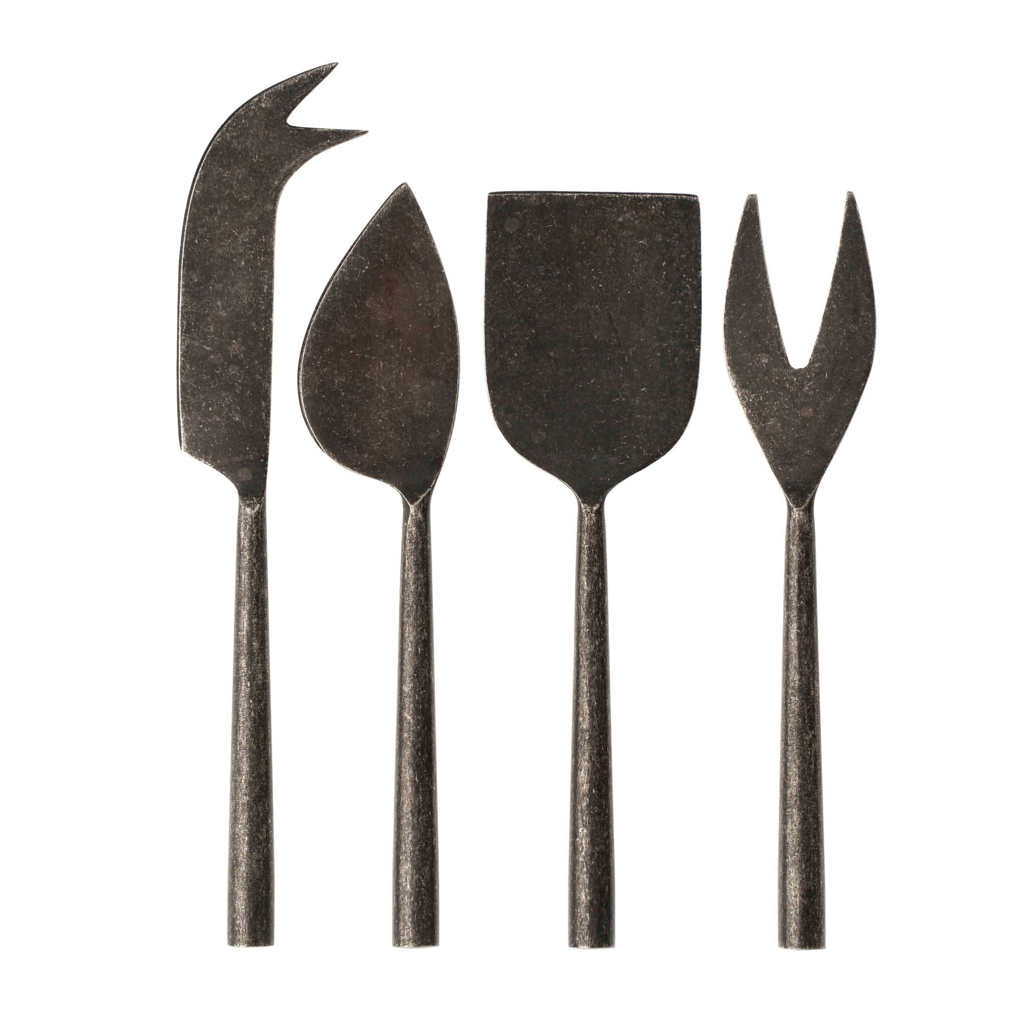 Tides Cheese Knives - Tumbled Black