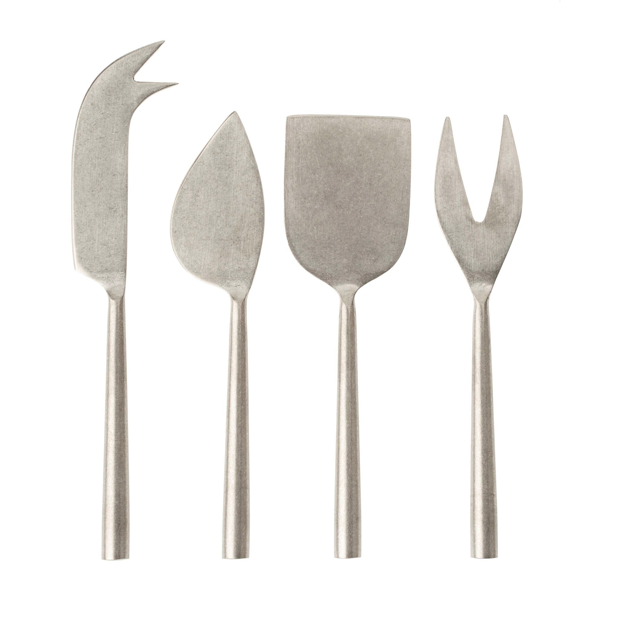 Tides Cheese Knives - Tumbled Stainless