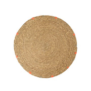 Cassia Seagrass Placemat - Tan/Pink