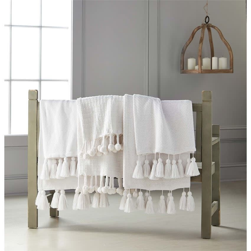 Woven Throw - White