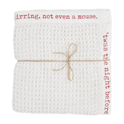 Xmas Poem Waffle Throw - White