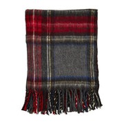 Tartan Fringe Throw - Grey