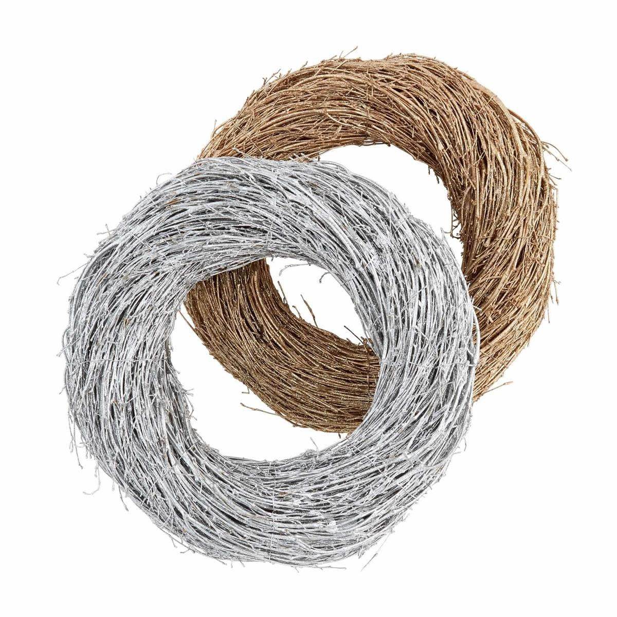 Sparkle Bamboo Wreath - Silver