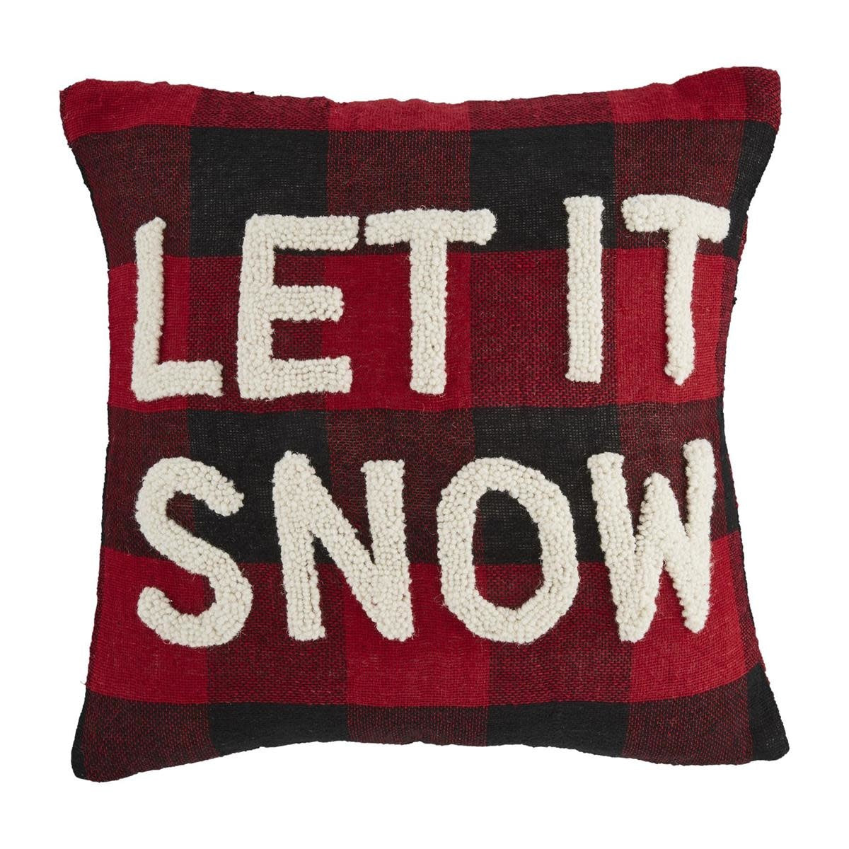 COZY SNOW CHECK PILLOW