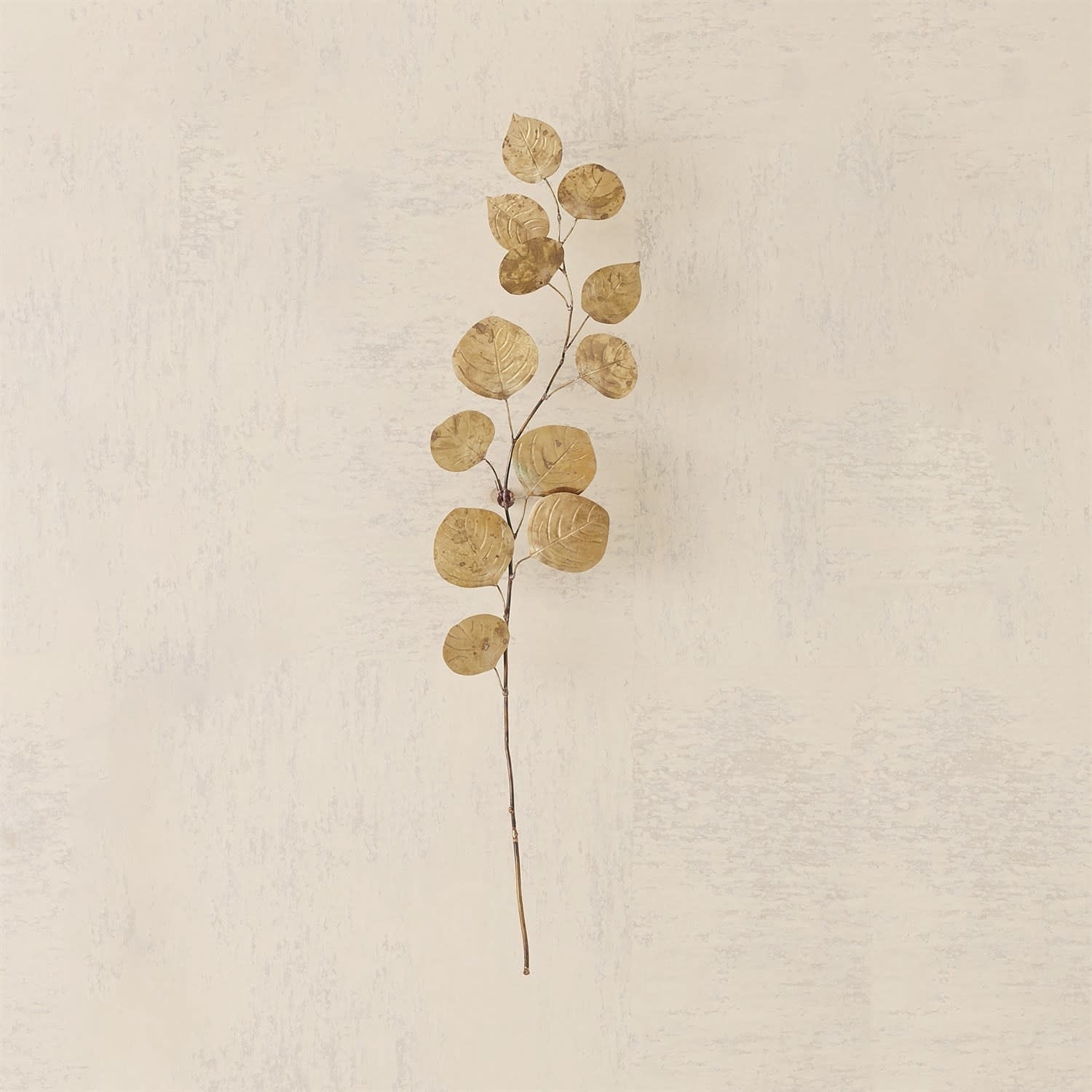 Eucalyptus Wall Decor - Antique Brass - Large