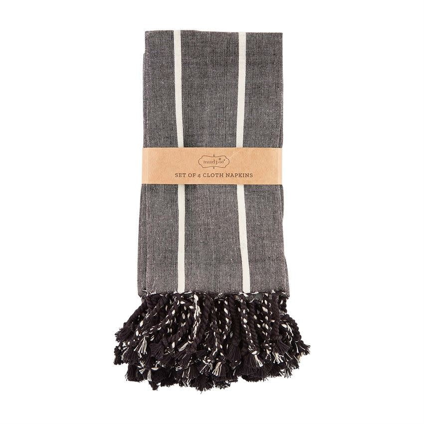 Turkish Napkins - Black (Set of 4)