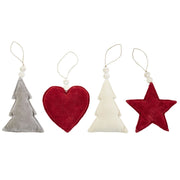 VELVET SHAPED ORNAMENTS