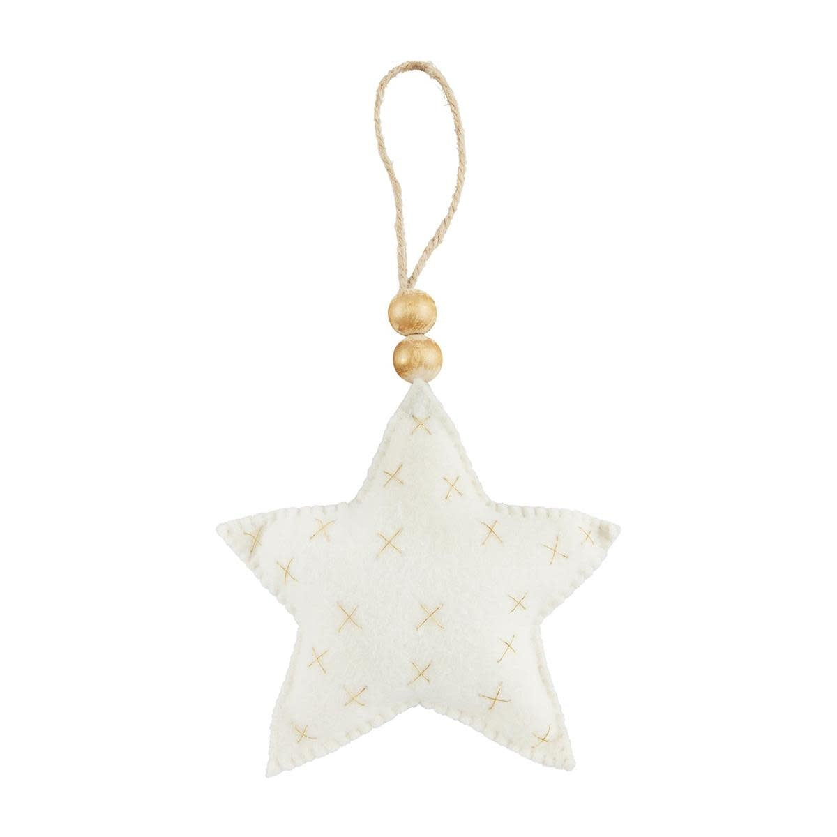 WHITE GOLD FELT ORNAMENTS