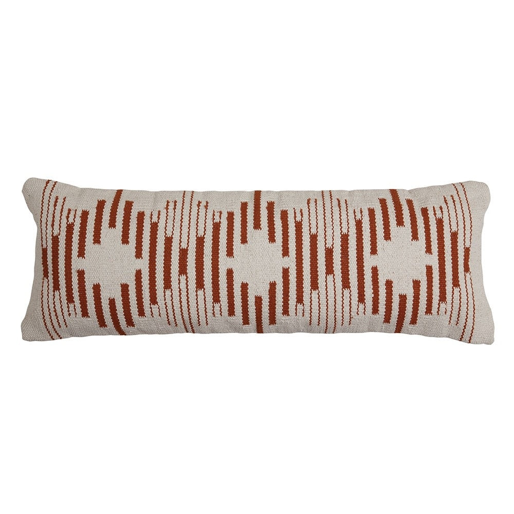 Terra Diamond Lumbar Pillow - Rust/Natural