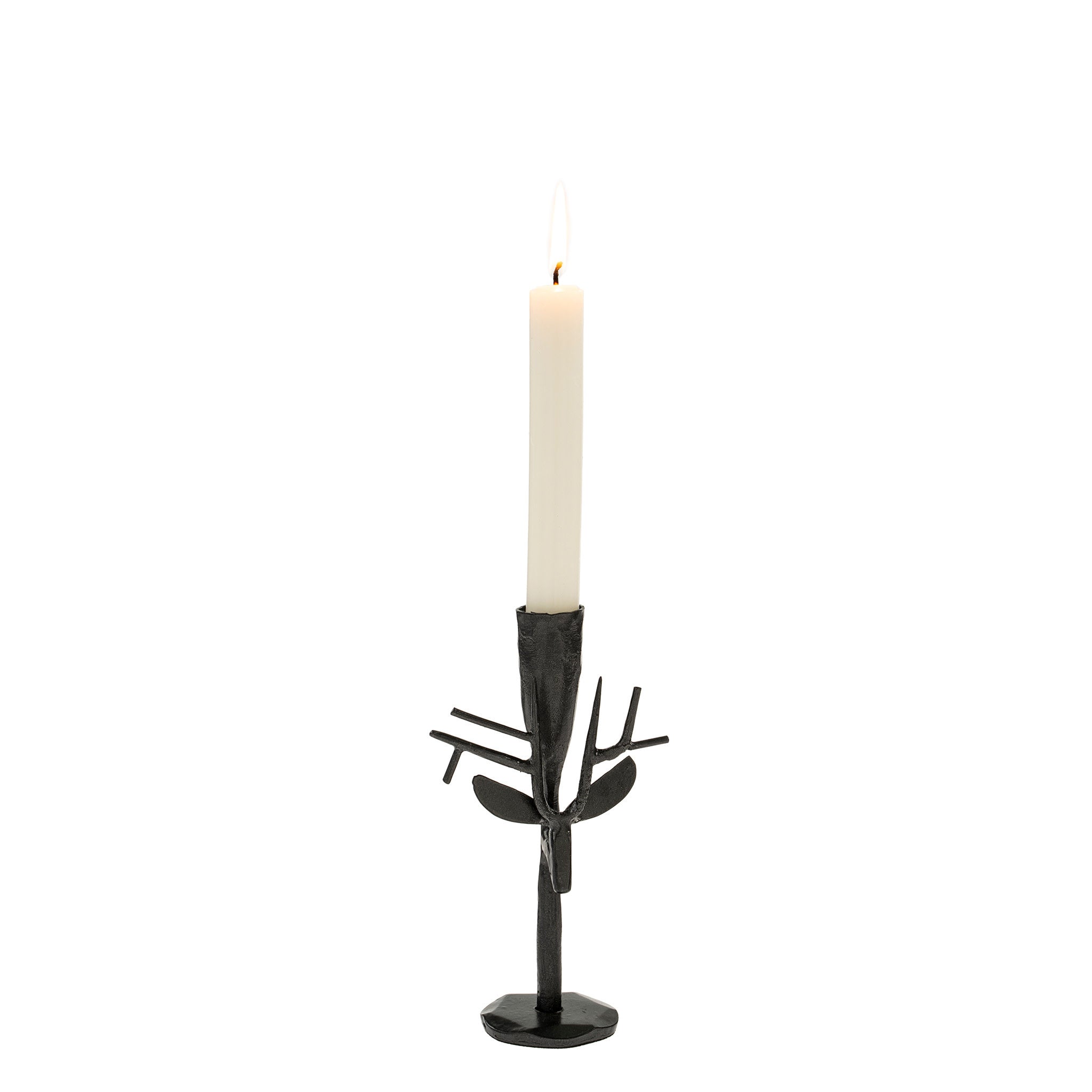 Reindeer Forged Candlestick - Small - Gunmetal