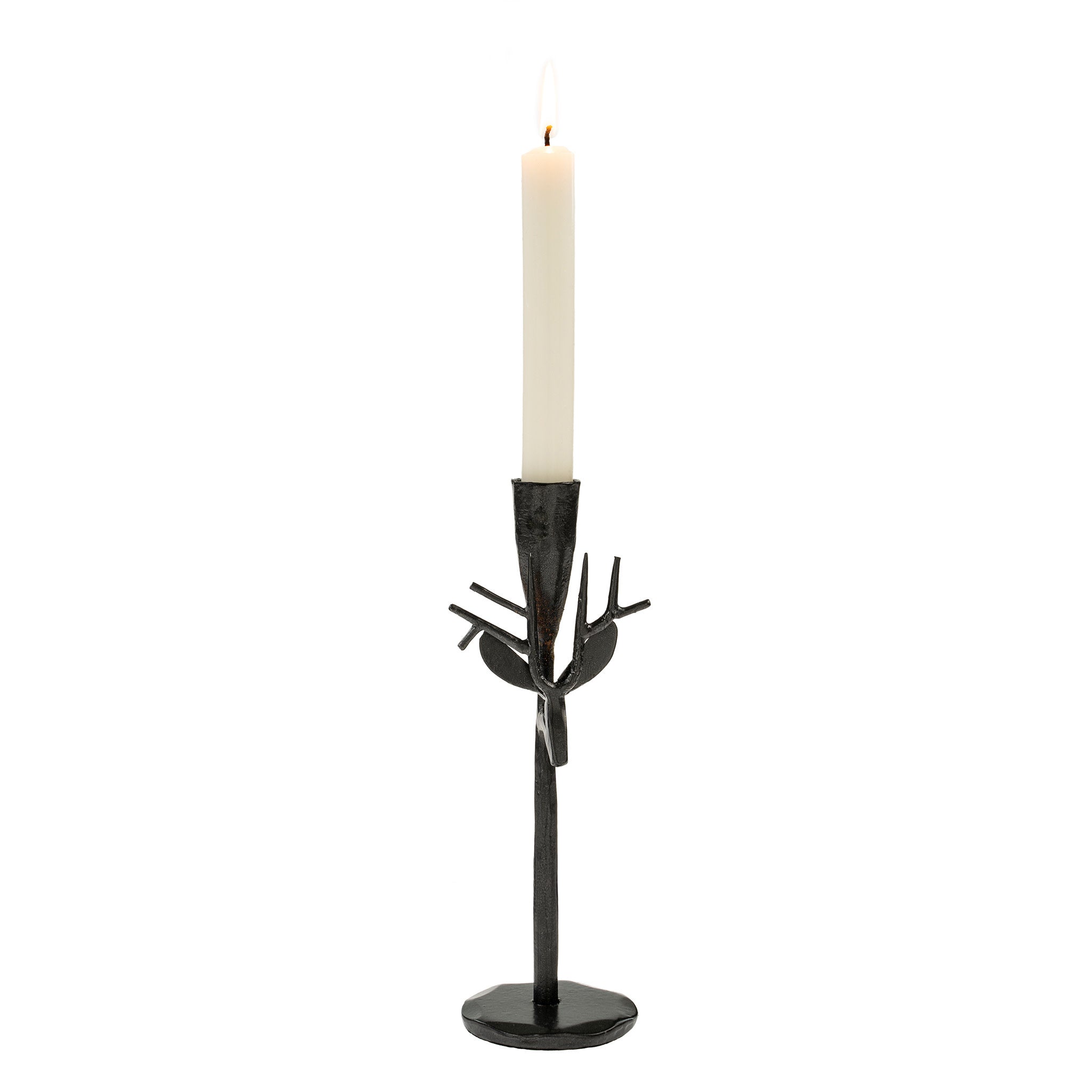 Reindeer Forged Candlestick - Large - Gunmetal