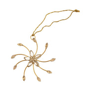 Beaded Snowflake Ornament - Antique Brass
