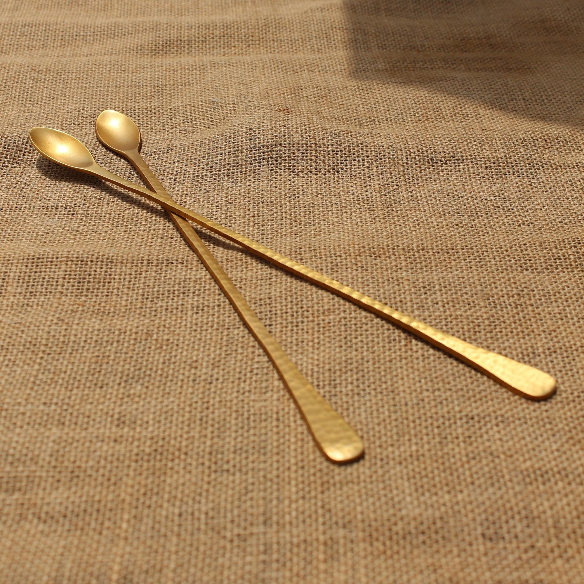Long Brass Spoons (Set of 2)