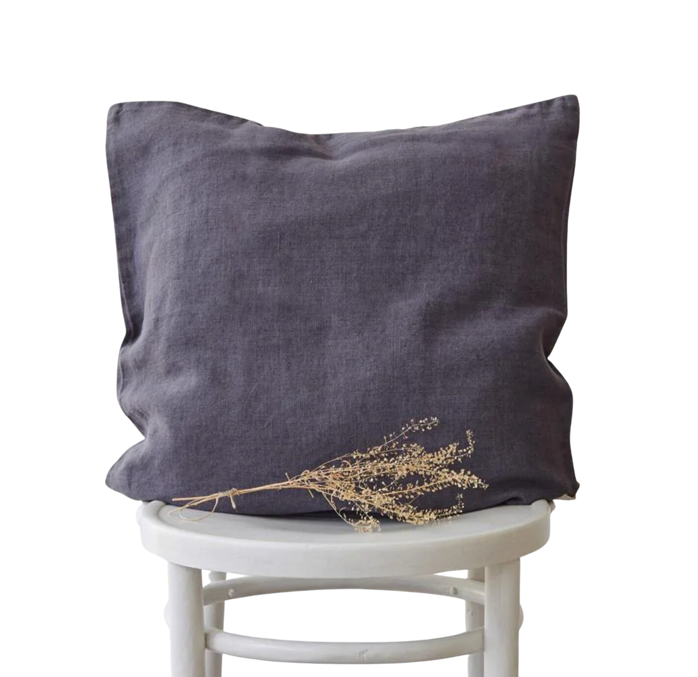 Linen Cushion Cover - Dark Grey