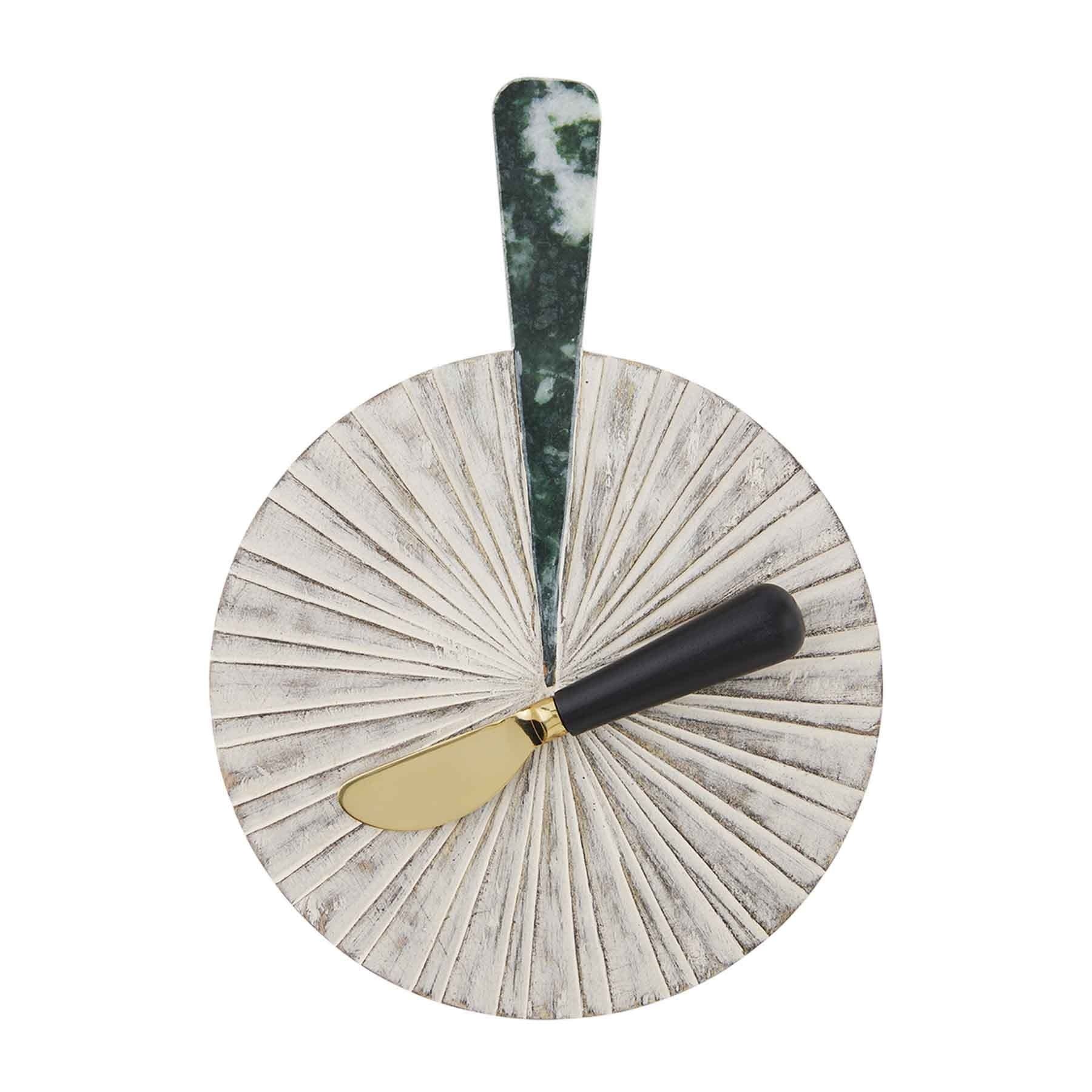 Round Wood Marble Board - Light
