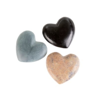 Mini Soapstone Hearts - Various Colors