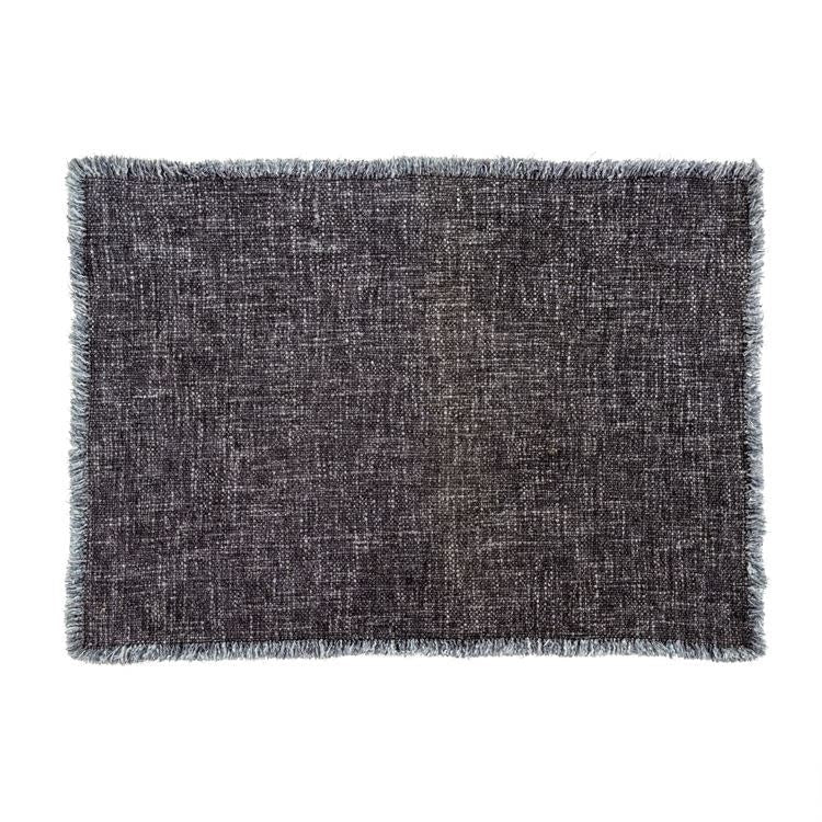 Selena Linen Placemat - Charcoal
