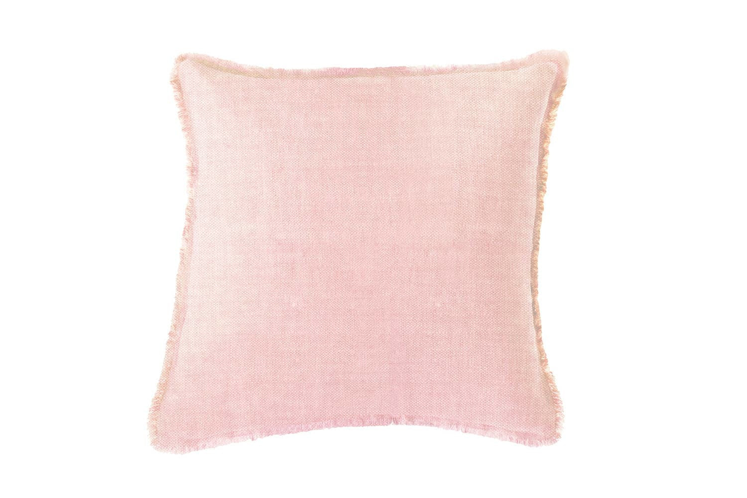 Light Pink Solid Soft Linen Pillow | 20" x 20"