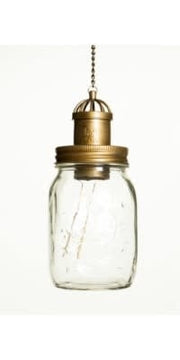 Solar Lamp Mason Jar - Clear - 21"