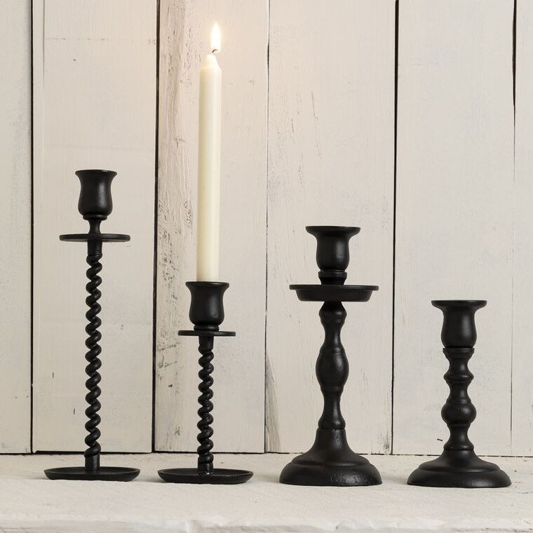 Empire Taper Candle Holder - Black - SM