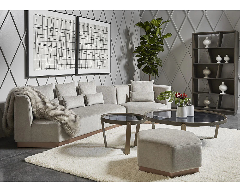 Crosshatch (Set Of 2) - 48" X 48" - Black Floater Frame