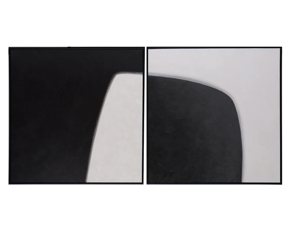 Double Cross - (Set Of 2) - 48" X 48" - Black Floater Frame