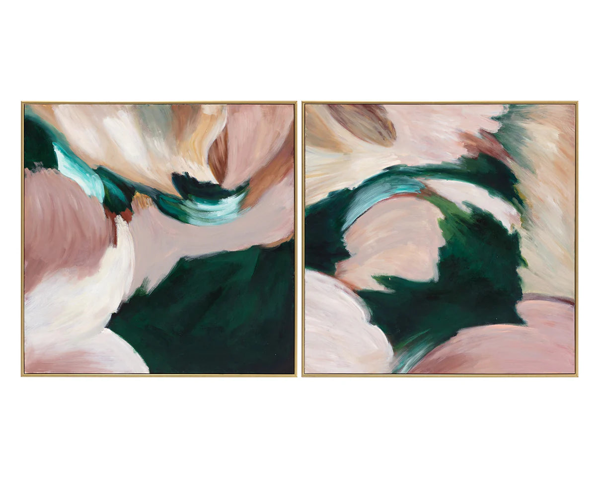 Wild Ones (Set Of 2) - 48" X 48" - Gold Floater Frame