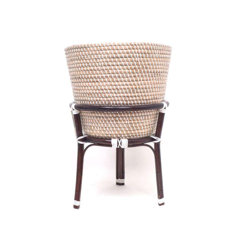 Ayo - Boho Floor Planter On Wooden Stand