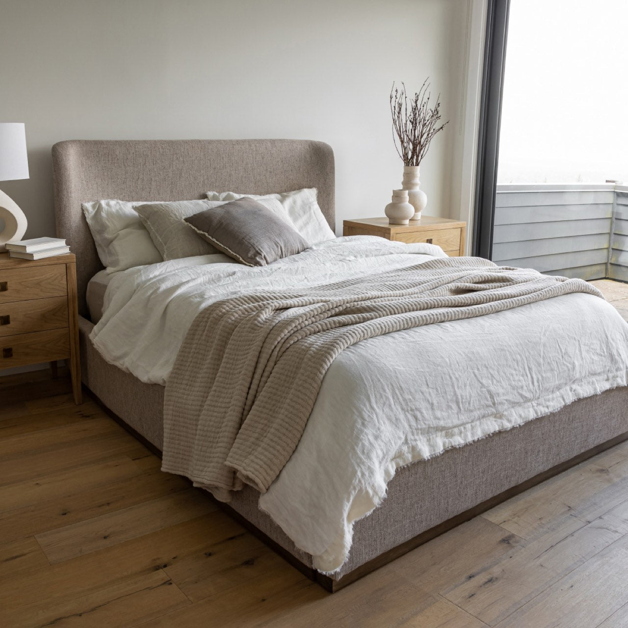 Faye Queen Bed Short - Perfect Taupe