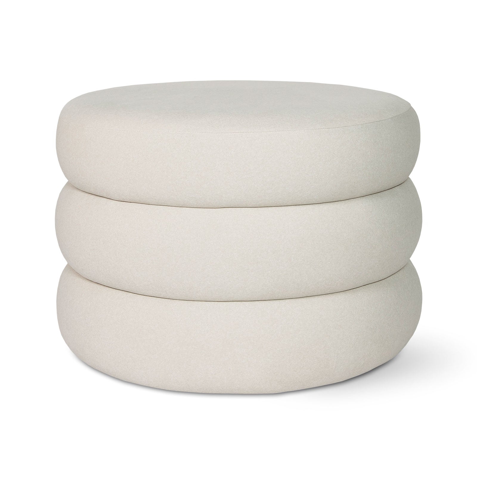 Fiel Ottoman - Velvet Ecru