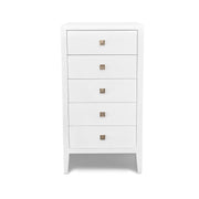 Hara 5 Drawer Tall Dresser - White