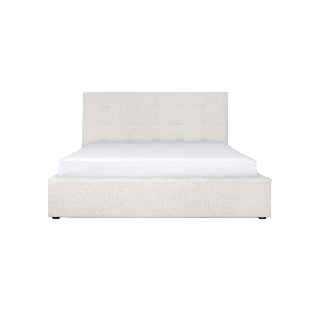 June King Bed - Cream