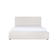 June King Bed - Cream