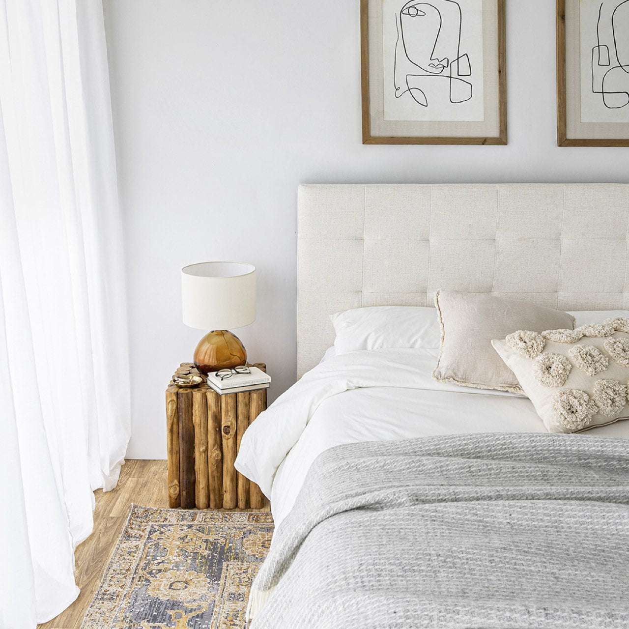 June Queen Headboard - Cream