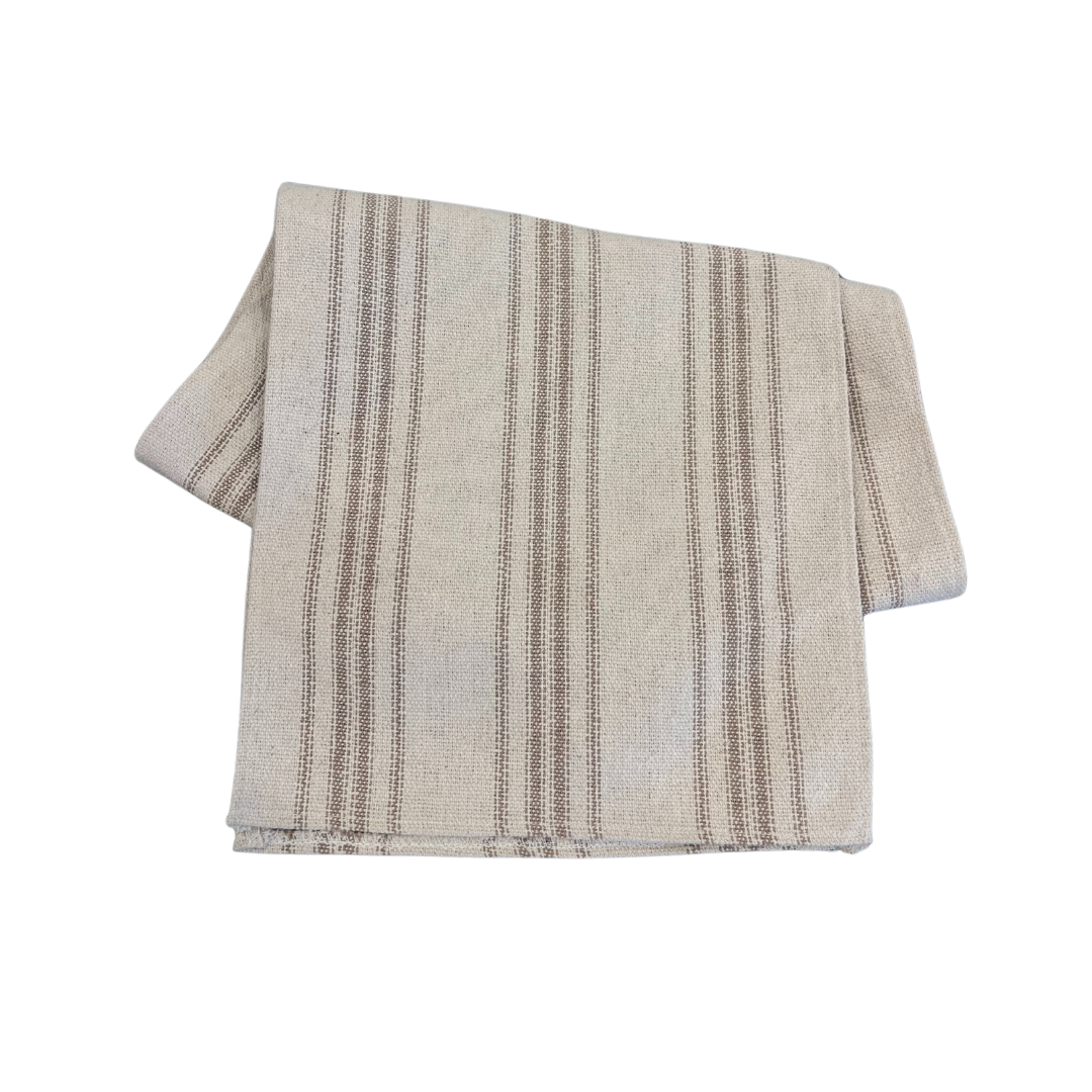 Farmhouse Table Runner - Tan Twelve Stripe