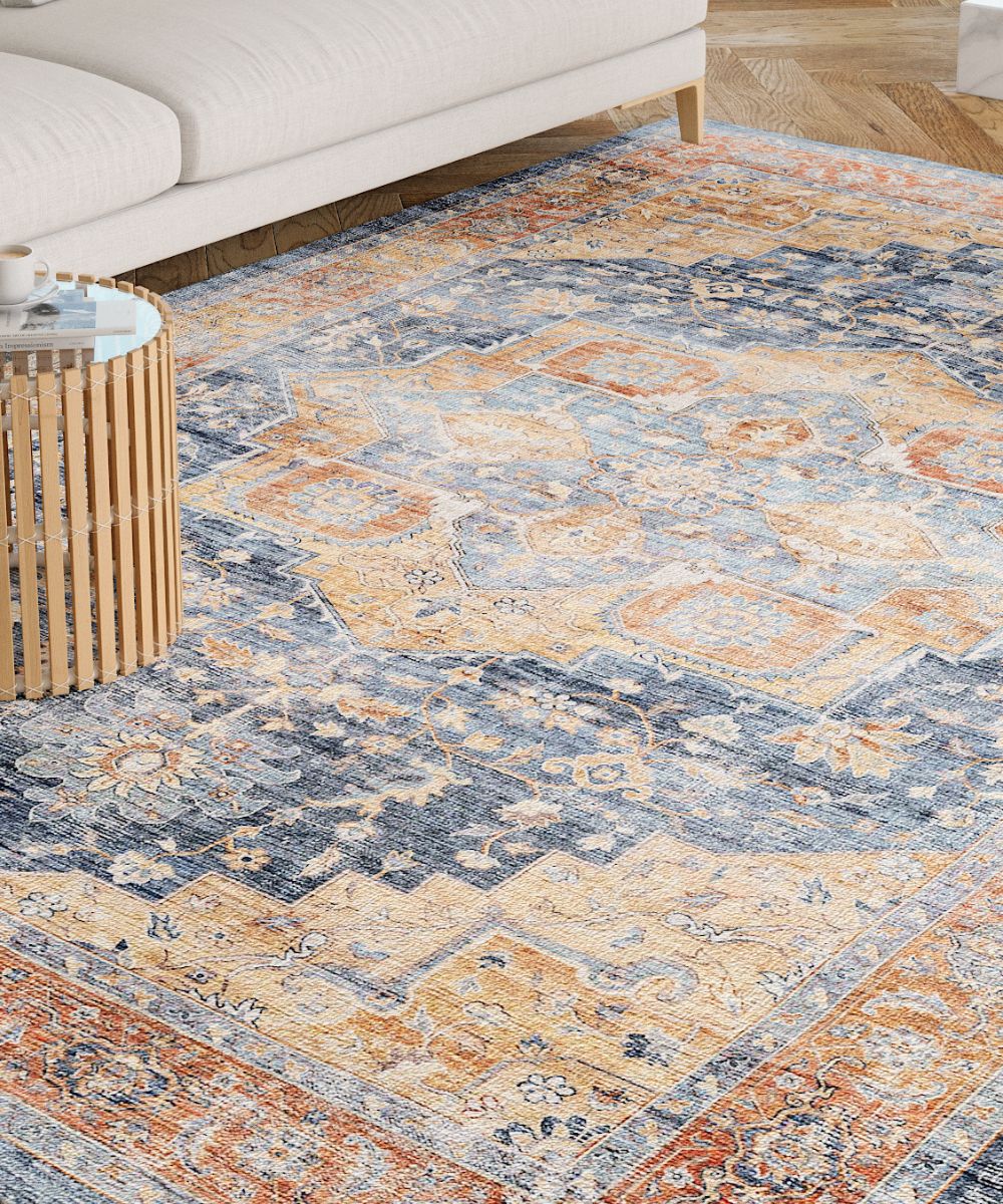 Talia Orange Blue Rug