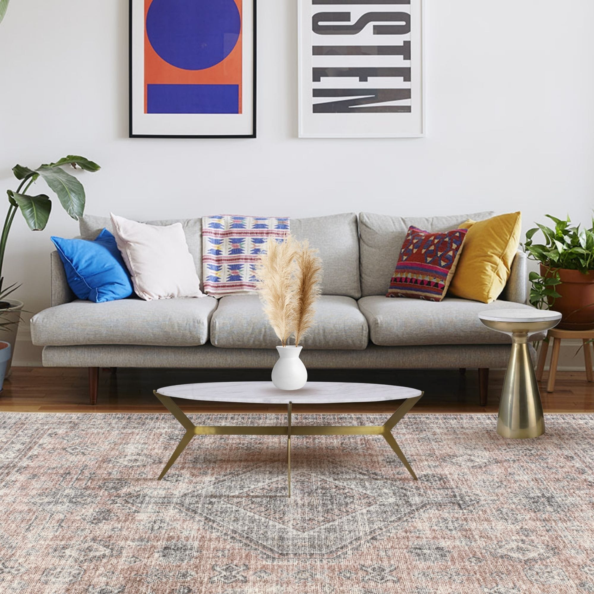 Riva Oval Marble Coffee Table