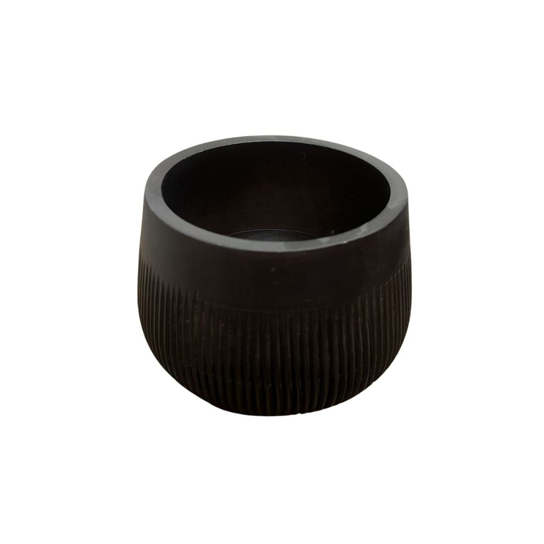 Chiseled Leila Bowl - Black