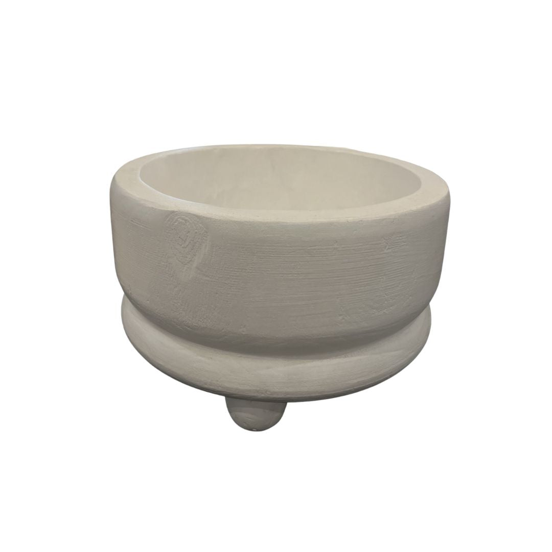 White Paulownia Footed Bowl - Small