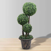 Whitby Faux Potted Boxwood Topiary Plant (Multiple Sizes)