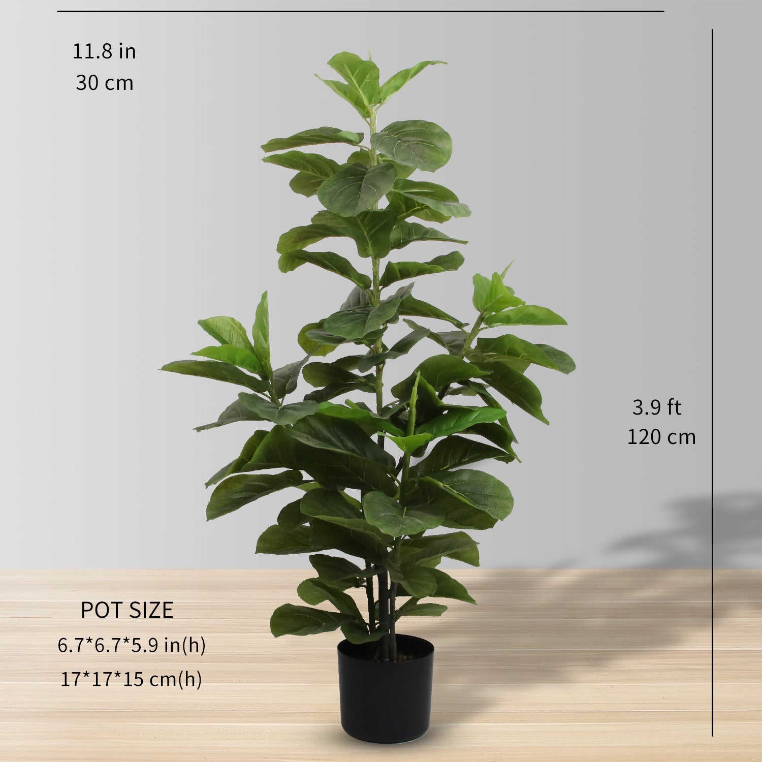 YESO ARTIFICIAL FIDDLE POTTED PLANT 48"