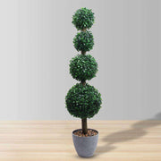York Faux Potted Boxwood Topiary Plant 3'