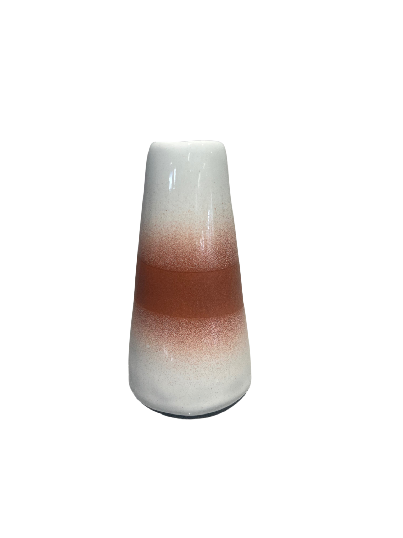 4.5"H Stoneware Vase - Sienna/Cream
